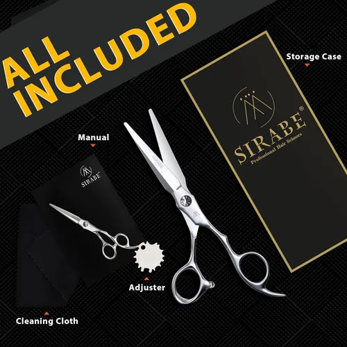 Miniatura 5 de Sirabe Tijeras profesionales de peluquería de alta gama, cuchillas ultra afiladas, tijeras de corte de pelo, tijeras de corte de pelo