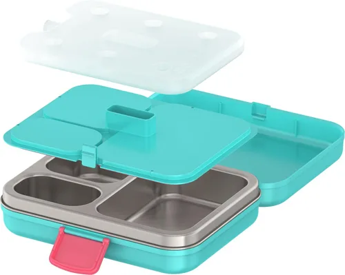 Miniatura 3 de THERMOS Kit de almuerzo para almacenamiento de alimentos Freestyle para niños, verde azulado