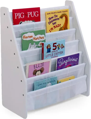 Miniatura 11 de Humble Crew - Estantería para niños de 6 niveles, organizador de estanterías para libros, armario extra grande para niños pequeños con bolsillos
