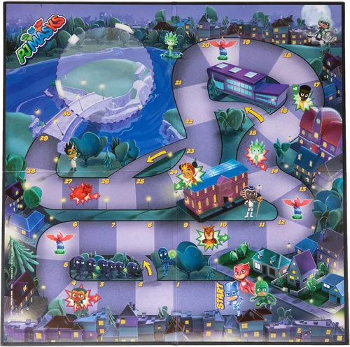 Miniatura 3 de PJ Masks Hasbro Gaming HQ Rescue - Juego de mesa para niños, juegos preescolares, Race to Stop Romeo, incluye torre de plástico 3D