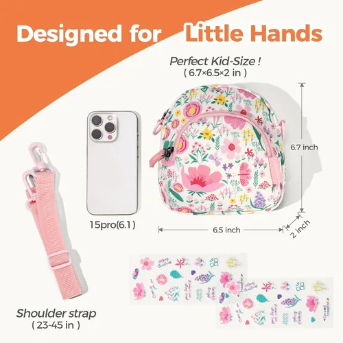 Miniatura 3 de Choco Mocha Bolso cruzado para niñas pequeñas de 4-6, 6-8, bolso cruzado para niños, bolso cruzado para niños de 2, 3, 4 años