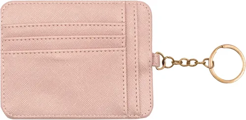 Miniatura 4 de XOXO Cartera grande Saffiano multifunción para mujer Metallic Blush L Minimalista