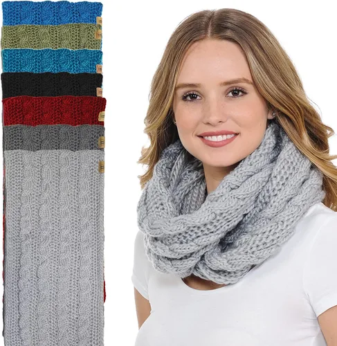 Miniatura 3 de BASICO Bufanda Infinity para mujer, talla única