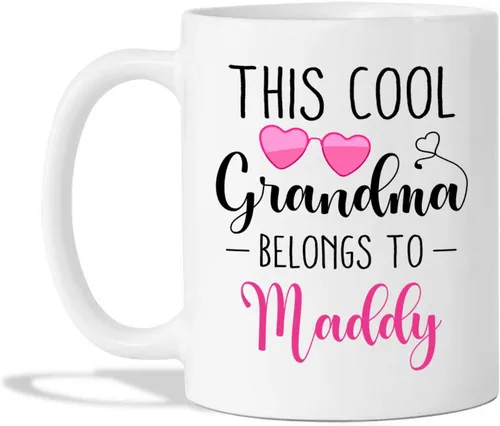 Miniatura 11 de Taza de café con texto en inglés "Grandma No Matter How Hard Life Gets At Least You Do Not Have Ugly Grandchildren - Taza de café para abuela, taza