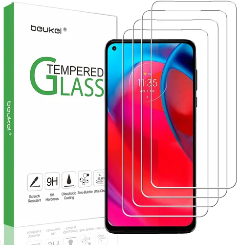 Paquete de 4 protectores de pantalla compatibles con Motorola Moto G Stylus 5G/Moto G Stylus (2021), vidrio templado (pantalla de 6.8 pulgadas,