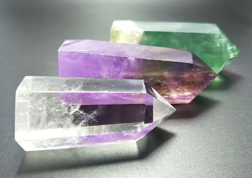 Miniatura 5 de Varitas de cristal curativo, barras de prisma facetadas para terapia de meditación de chakras de Reiki Deco
