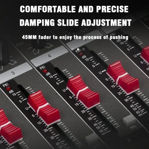 Miniatura 5 de CK-60 Mezclador profesional (6 canales) para grabación DJ Stage Karaoke Music Application w/USB Drive BT