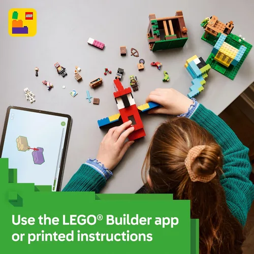 Miniatura 6 de LEGO Minecraft Las Casas de los Loros - Juguete de construcción para niños y niñas de 8 años en adelante, juguete de videojuegos de Minecraft