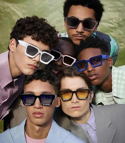 Miniatura 175 de AIEYEZO Gafas de sol cuadradas para mujeres y hombres, gafas de sol cuadradas con montura gruesa, estilo de diseñador simple
