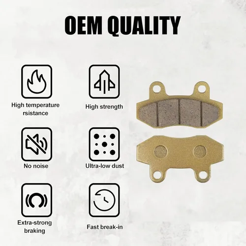 Miniatura 6 de 2 pares de pastillas de freno de disco delantero para motocicleta, compatibles con scooter chino Taotao 150 estilo largo go kart Gy6 49cc 50cc 125cc