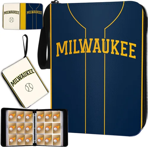 Miniatura 15 de Carpeta de tarjetas de béisbol con mangas, 900 bolsillos, color blanco, Nueva York, 3 anillos, para tarjetas coleccionables, regalo NY-Blanco