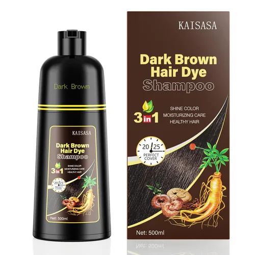 Miniatura 7 de KAISASA Champú de tinte negro 3 en 1, champú de color para el cabello para mujeres y hombres, tinte para cubrir el cabello gris, champús
