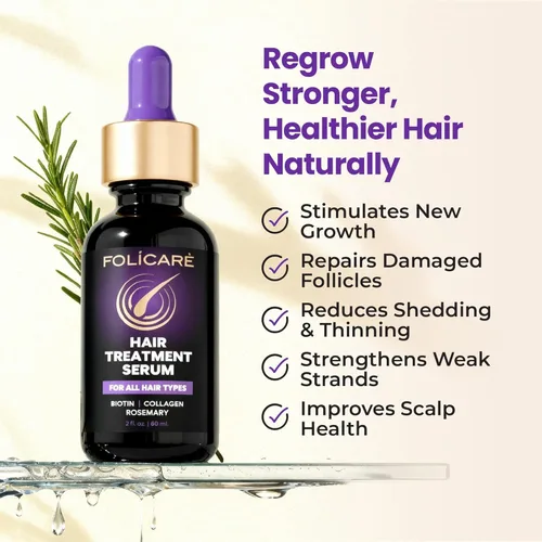 Miniatura 4 de Suero para el crecimiento del cabello y suero espesante con biotina y aceite de romero, tratamiento multibeneficio para adelgazar el cabello
