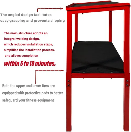 Miniatura 6 de Soporte para mancuernas y pesas rusas, ajustable y resistente para uso comercial, soporte de pesas rusas, estante de almacenamiento de pesas rusas