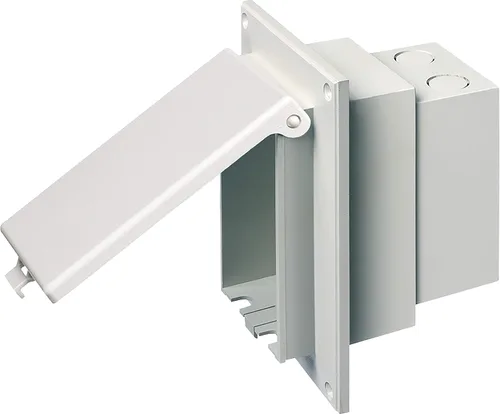 Miniatura 5 de Cubierta de caja eléctrica Arlington modelo DBVMA1C-1, impermeable, transparente y vertical con borde ajustable de 1/4 de pulgada a 2 y 1/2
