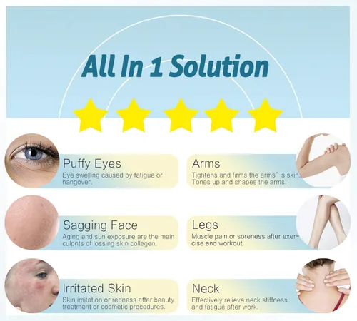 Miniatura 5 de ESARORA Rodillo de hielo para cara y ojos, hinchazón, migraña, alivio del dolor y lesiones menores, productos para el cuidado de la piel