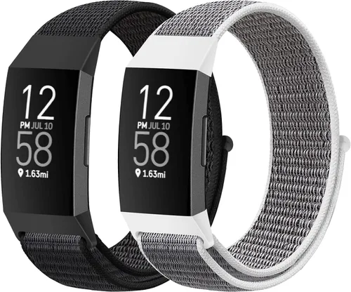 Miniatura 19 de Correas de reloj de nailon compatibles con Fitbit Charge 4/Charge 3/SE, pulsera de repuesto transpirable suave para deporte, correa con banda