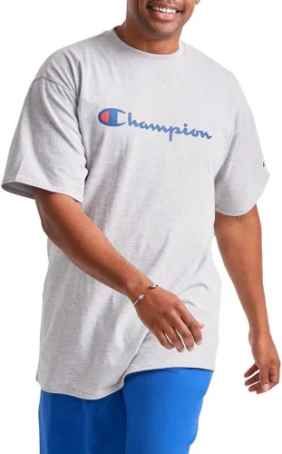 Miniatura 3 de Champion Camiseta para hombre, camiseta de algodón de peso medio con cuello redondo para hombre, camiseta para hombre, con texto en inglés