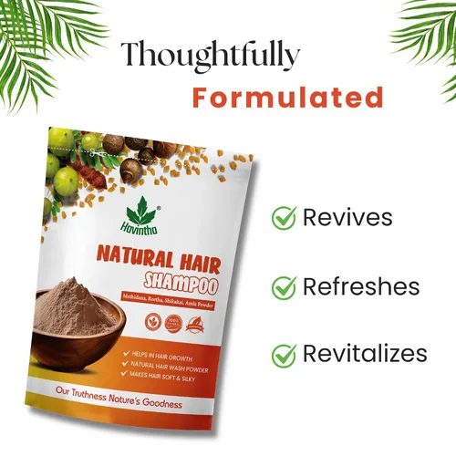 Miniatura 3 de Havintha Champú natural para el cabello con Amla, Reetha, Shikakai y Methi dana en polvo para lavado del cabello, 8 onzas, 0.5 libras, 8.01 oz