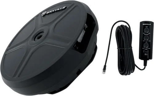 Rockville RockGhost V2 - Subwoofer amplificado para automóvil de 800 W, 11 pulgadas, diseño de neumático de repuesto antirrobo, graves profundos,