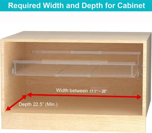 Miniatura 7 de iPEGTOP Juego de 3 organizadores de cajones extraíbles para gabinete, estantes deslizantes extensibles para despensa, resistentes para gabinetes