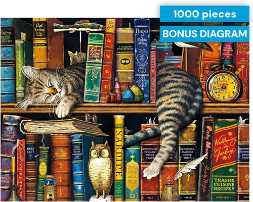Miniatura 6 de Buffalo Games - Rompecabezas de 1000 piezas Charles Wysocki Frederick The Literate, fabricado en Estados Unidos, tablero reciclado premium, diagrama