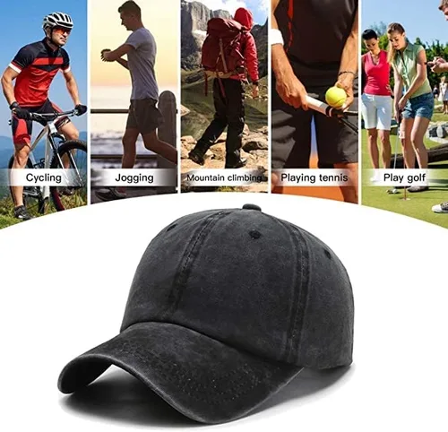Miniatura 6 de Waldeal Men's Baseball Cap Girl Dad Embroidery Vintage Distressed Unconstructed Hat