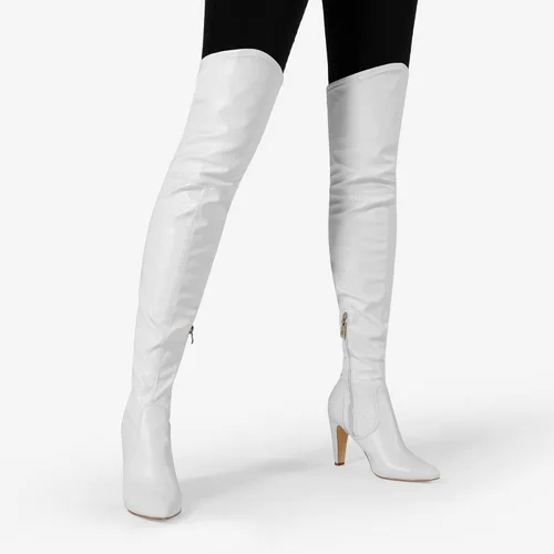 Miniatura 4 de DREAM PAIRS Botas altas hasta el muslo para mujer, tacones por encima de la rodilla, botas largas y sexys con punta puntiaguda