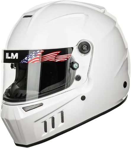 Miniatura 9 de ILM Snell SA2020 Casco de carreras de auto de cara completa con fibra de vidrio ligera para hombres y mujeres adultos Modelo 890