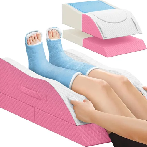 Miniatura 21 de Almohadas de elevación TranquilRelax para piernas después de cirugía, almohada de cuña de espuma viscoelástica ajustable para lesiones o descanso
