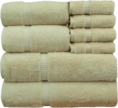 Miniatura 80 de Colección de calidad de hotel y spa, altamente absorbente y de secado rápido, 100% algodón turco, 750+ GSM, toallas ecológicas, toallas con borde