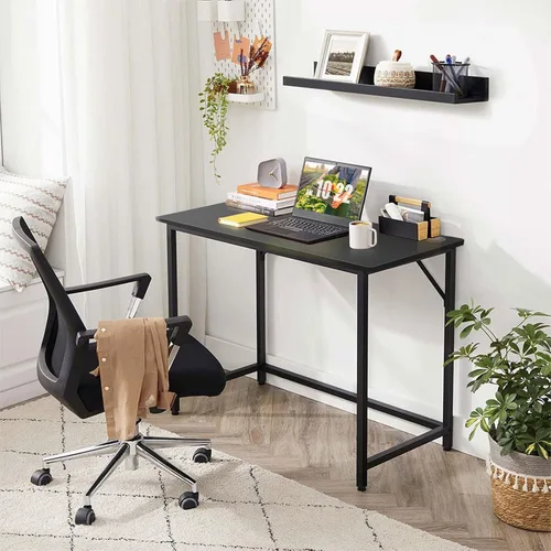 Miniatura 2 de COSTWAY Mesa universal de 48 x 24 pulgadas, escritorio de madera maciza de una sola pieza para marco de escritorio estándar y ajustable en altura