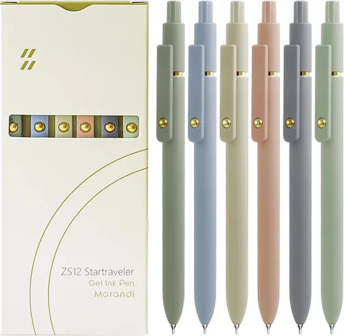 Miniatura 16 de UIXJODO Bolígrafos de gel, 10 piezas de 0,5 mm, bolígrafos de tinta negra de punta fina de escritura suave, bolígrafos retráctiles de la serie