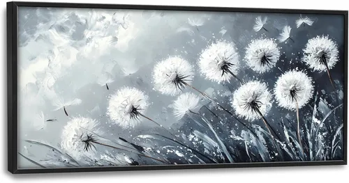 Miniatura 26 de Cuadros Grandes Enmarcados Arte de Pared para Sala de Estar, Lobos del Bosque Decoración de Pared de Gran Tamaño Lobo Animal Impresión en Lienzo