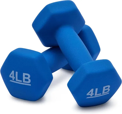 Miniatura 3 de Amazon Basics - Mancuerna de entrenamiento de fácil agarre, con revestimiento de neopreno, disponibles en varios juegos y pesos