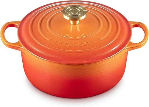 Miniatura 27 de Le Creuset Horno holandés redondo de hierro fundido esmaltado, 4.5 cuartos de galón, Marsella Marseille