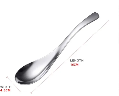 Miniatura 2 de Cucharas de sopa, cucharas de mango corto de acero inoxidable, cuchara de sopa clásica y duradera, juego de 5.