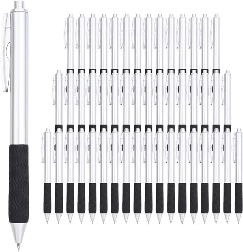 Miniatura 9 de Bolígrafos de Gel Negros, Paquete de 50 Bolígrafos Negros 0.5mm de Punta Fina, Tinta Negra, Escritura Suave, Bolígrafo de Gel con Clic para Oficina