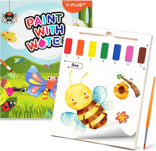 Miniatura 12 de YPLUS Libros de pintura con agua para niños pequeños, juguetes de arte y manualidades de pintura de acuarela, regalo para niños de 1 a 3, 2 a 4, 4 a