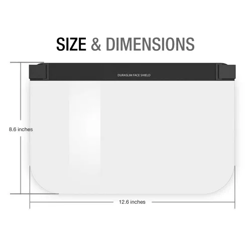 Miniatura 7 de Purity Protectores faciales de seguridad para adultos (paquete de 3) material transparente PET completo con ajuste deslizante integrado banda