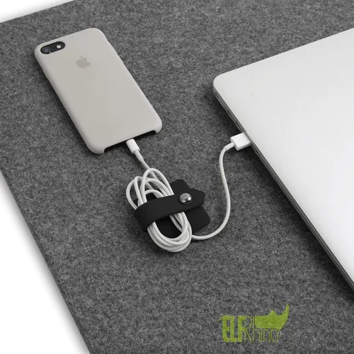 Miniatura 6 de Organizador de auriculares de silicona para auriculares, enrollador de cables para auriculares, organizador de cable de envoltura, enrollador