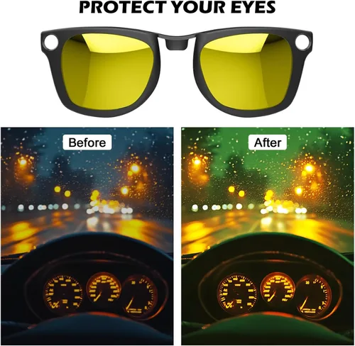 Miniatura 6 de 4 clips polarizados para Ray-Ban Meta Wayfarer y Gen 2 (RW4006/RW4012, M, 50-22), clip de decoloración para protección UV Meta Wayfarer Gen 2, juego