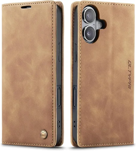 Miniatura 45 de QLTYPRI Para iPhone Air Case Wallet Con Tarjetero, Vintage PU Cuero Kickstand Cierre Magnético A Prueba De Golpes Folio Libro Funda Para IPhone 17