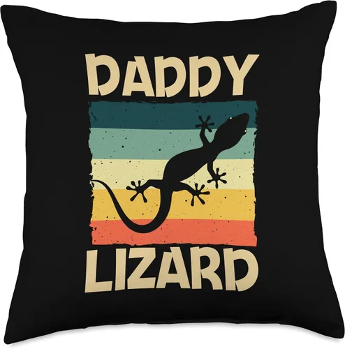 Miniatura 4 de Cool Lizard For Men Dad Reptile Lover Crested Gecko Iguana Throw Pillow