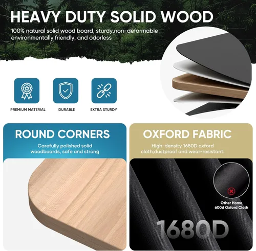 Miniatura 5 de Bunkie Board tamaño individual 38 x 75 – Tablas de cama de madera reforzada de servicio pesado para debajo del colchón, tablero de soporte universal