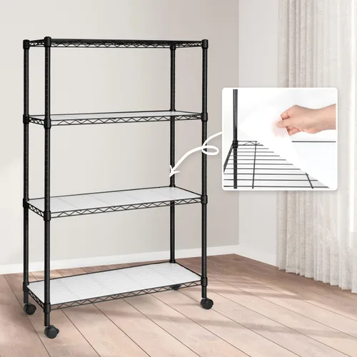Miniatura 11 de CAPHAUS NSF - Estantería ajustable de alambre de metal con forros, estantería de almacenamiento de cocina, estantería de almacenamiento de acero