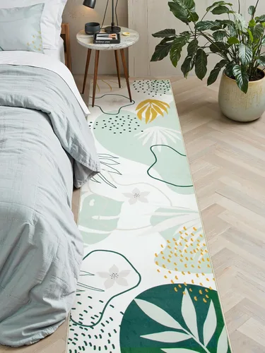 Miniatura 3 de Lahome Alfombras Corredoras Verdes para Pasillo 2x8 Antideslizantes Lavables Alfombras de Cocina Ligeras de Pelo Bajo Alfombra Corredor