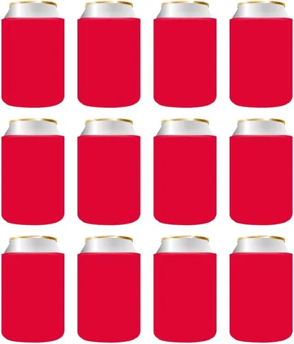 Miniatura 24 de QualityPerfection Fundas enfriadoras de latas de cerveza (25) de espuma, portavasos de 12 oz para sublimación personalizada HTV, vinilo, bricolaje