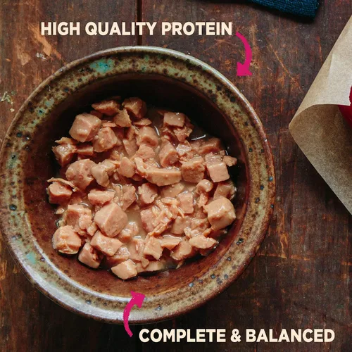 Miniatura 3 de Wellness CORE - Mini comidas para razas pequeñas gruesas en salsa para perros adultos, sin granos, natural, receta de cena de pollo y atún, 3 onzas