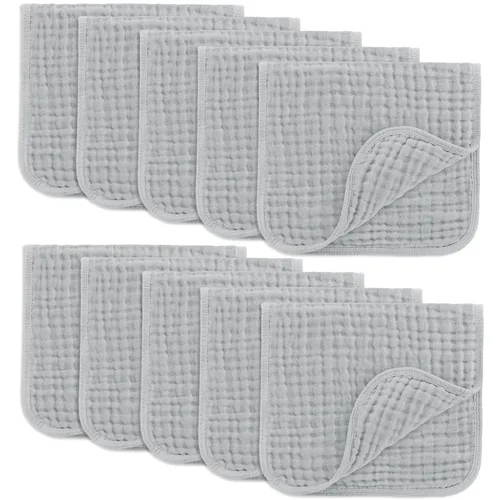 Miniatura 33 de Comfy Cubs - Paquete de 6 paños de muselina para eructos, 20 x 10 pulgadas, grandes, de 6 capas, 100 % algodón ultra absorbente para babeo